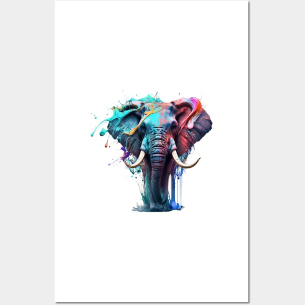 Elephant Splash Art: Majestic Fantasy Visualization #3 Wall Art by AntielARt